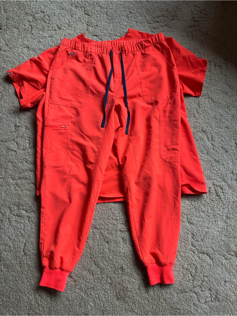 Figs fiery coral mens 3xl xxl